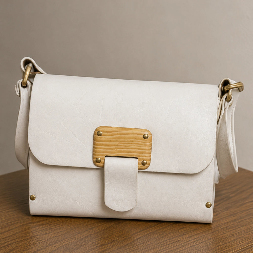 Woodlyn Crest – Handcrafted Vegan Leather Crossbody Bag for Men & Women
