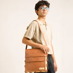 Woodlyn Frame – Handcrafted Structured Vegan Leather Shoulder Bag for Men & Women