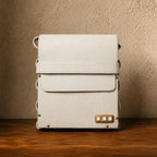 Woodlyn Frame – Handcrafted Structured Vegan Leather Shoulder Bag for Men & Women