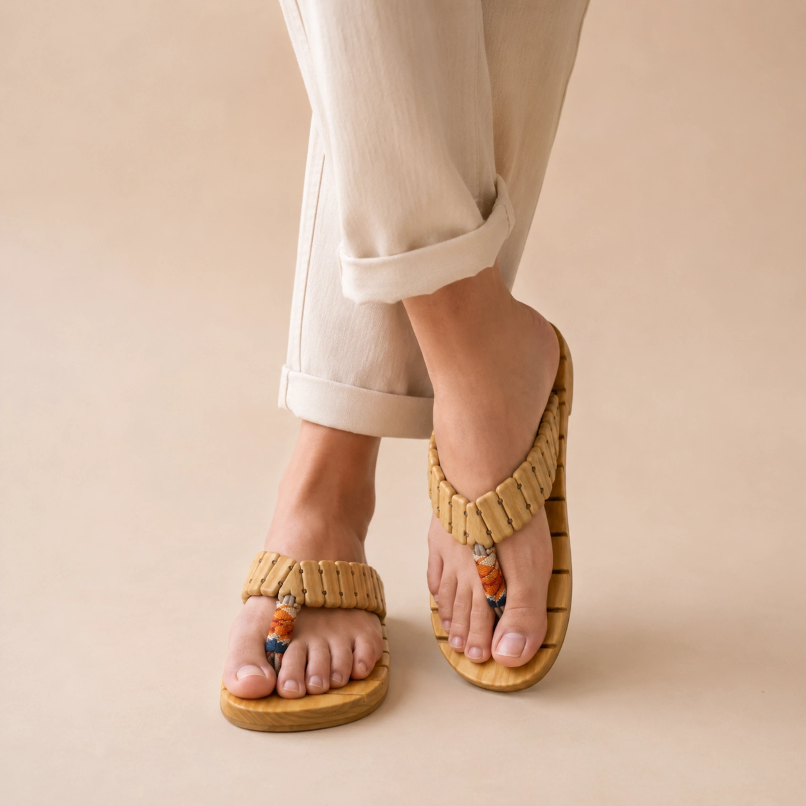 Woodlyn Knot Sandals -Handcrafted Wooden & Natural Fibre Sandals