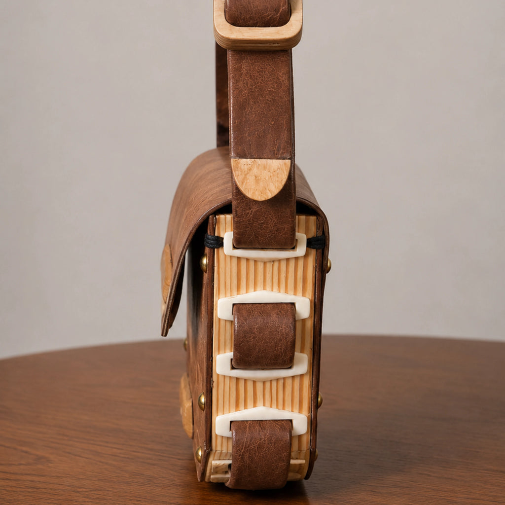 Woodlyn Loom – Handcrafted Vegan Leather Crossbody Bag