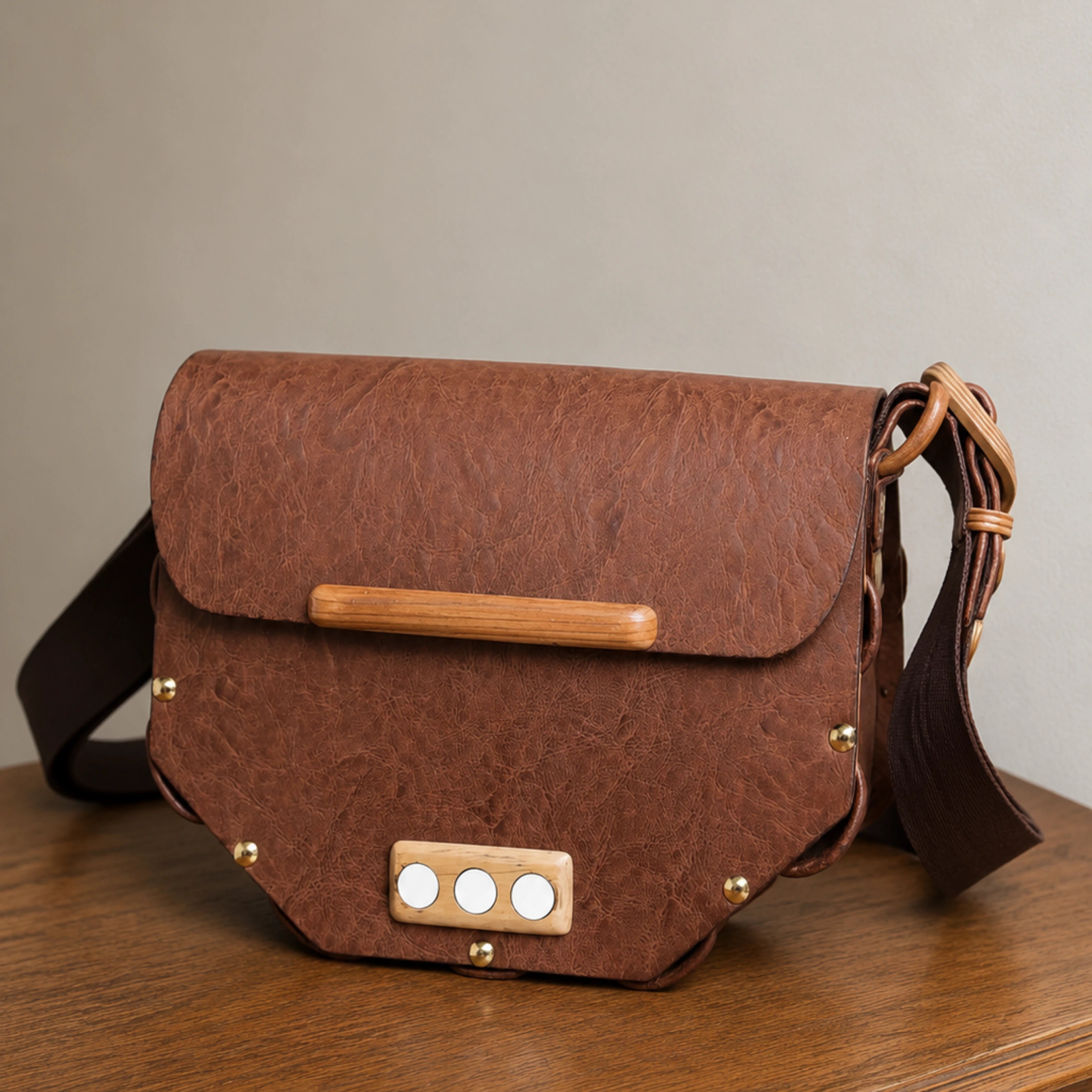 Woodlyn Loom – Handcrafted Vegan Leather Crossbody Bag
